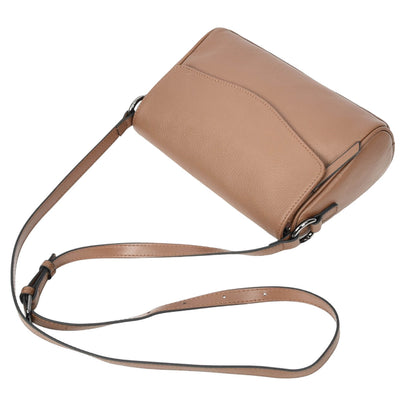 Womens Real Leather Cross Body Bag Small Organiser Classic Style Colette Brown (Min Order From 10Pcs)