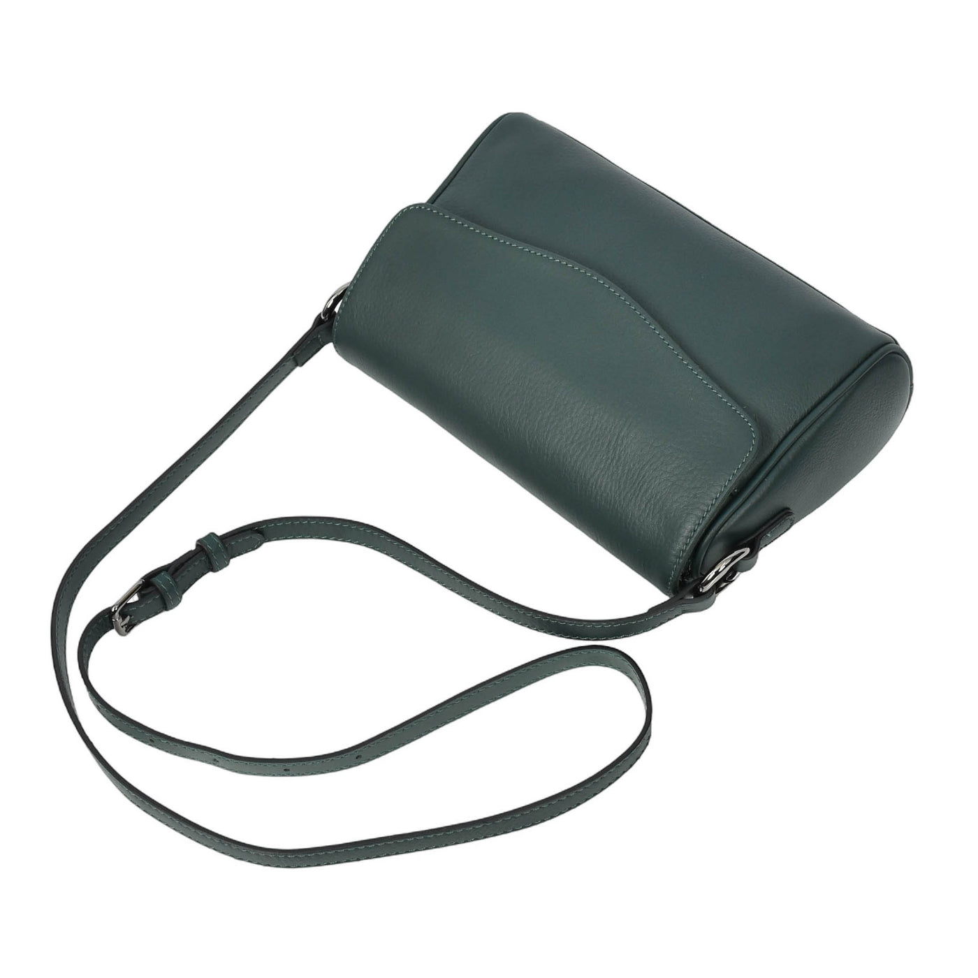 Womens Real Leather Cross Body Bag Small Organiser Classic Style Colette Green (Min Order From 10Pcs)