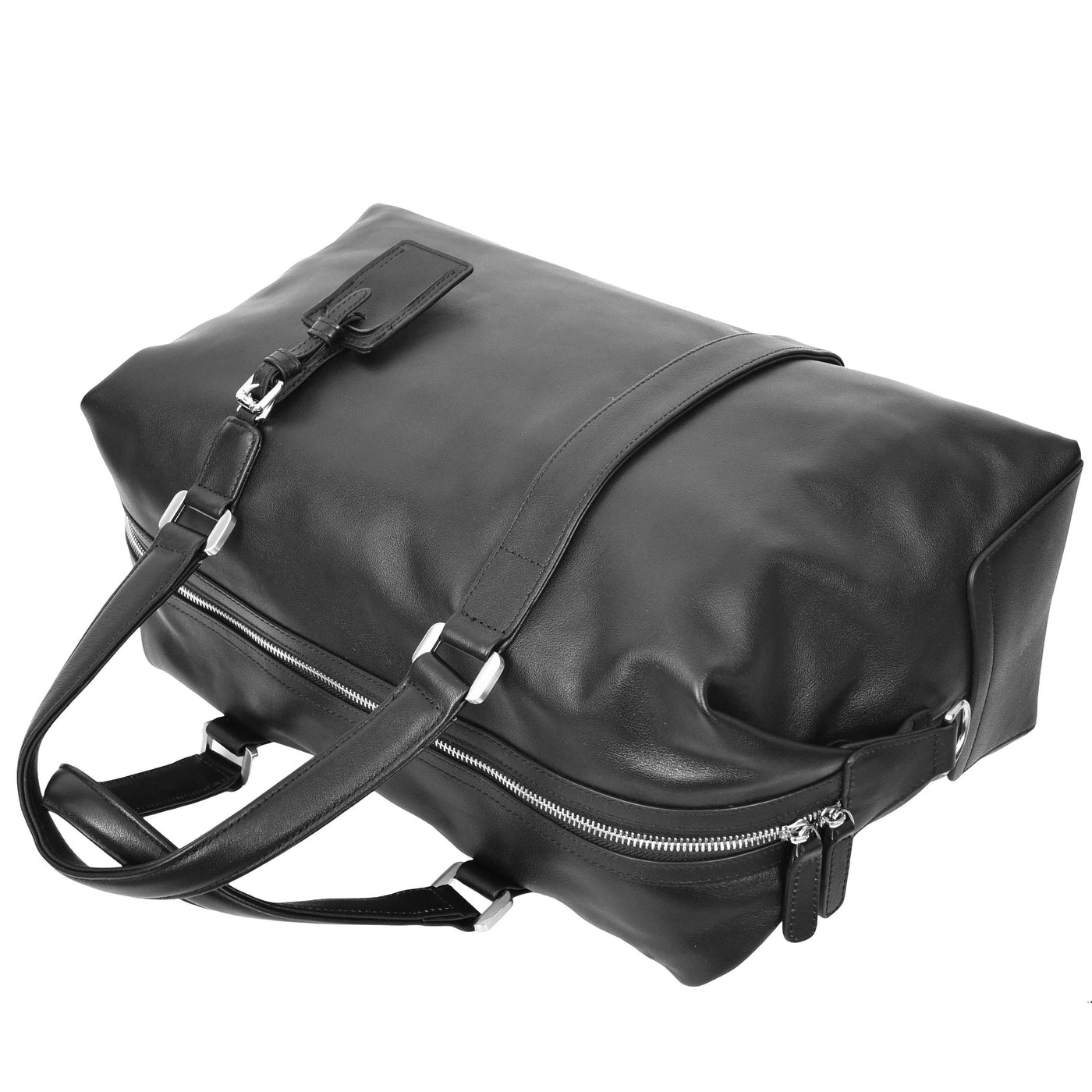 Real Leather Holdall Large Size Travel Weekend Organiser Bag Tunis Black (Min Order From 10Pcs)