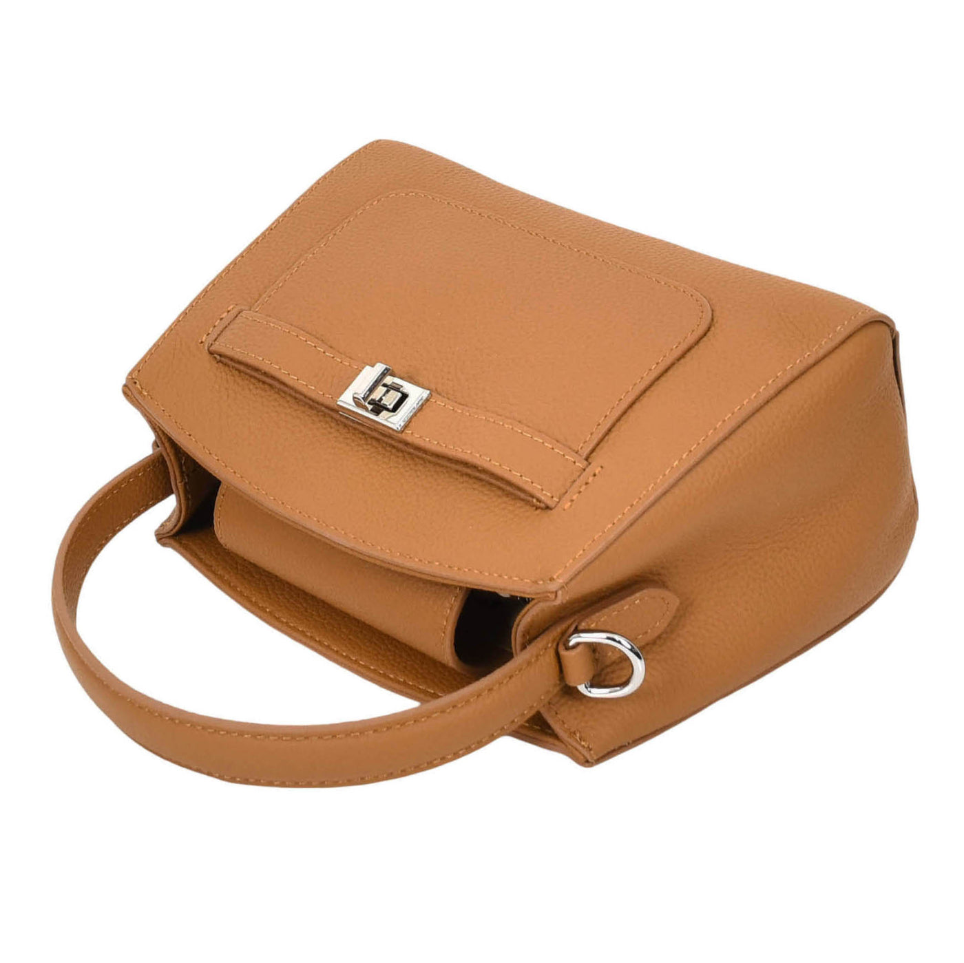 Women's Leather Top Handle Small Bag Lydia Tan ( Min Order From 10/Pcs )