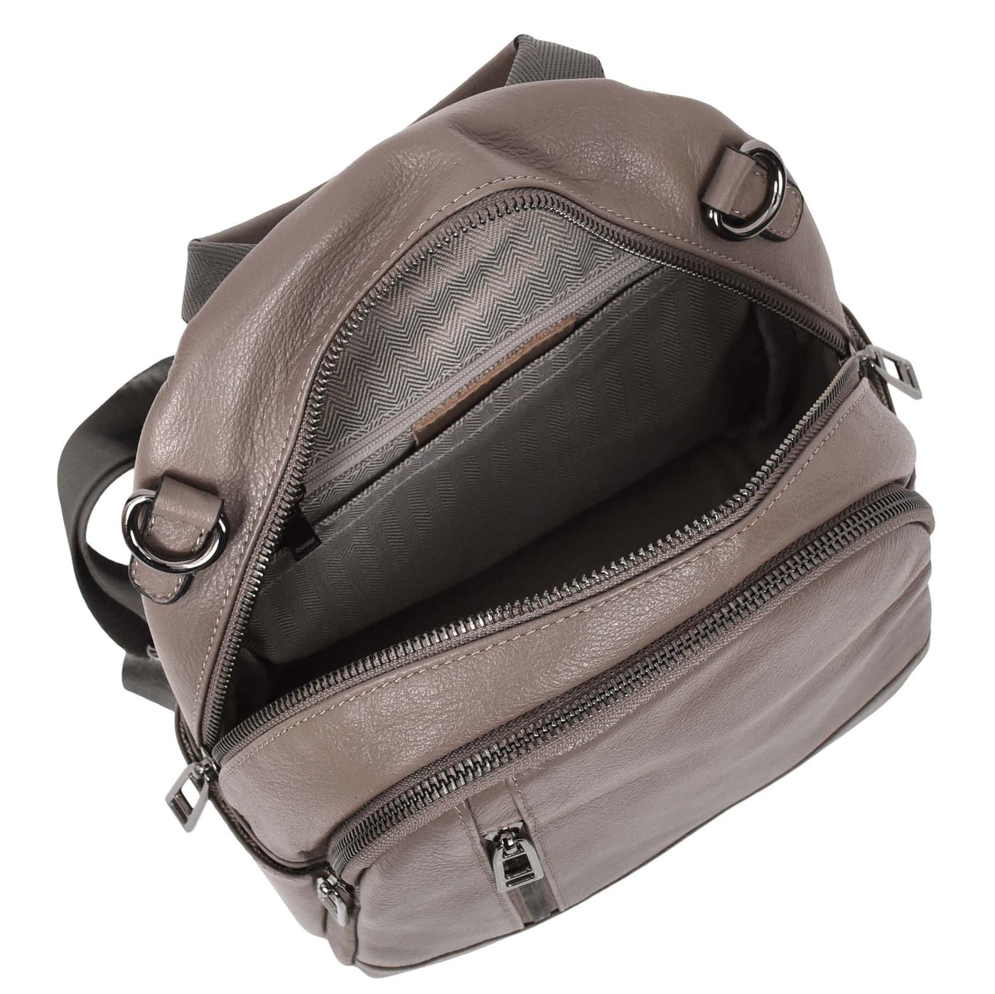 Women's Real Leather Casual Backpack Victoria Grey ( Min Order From 10/Pcs )
