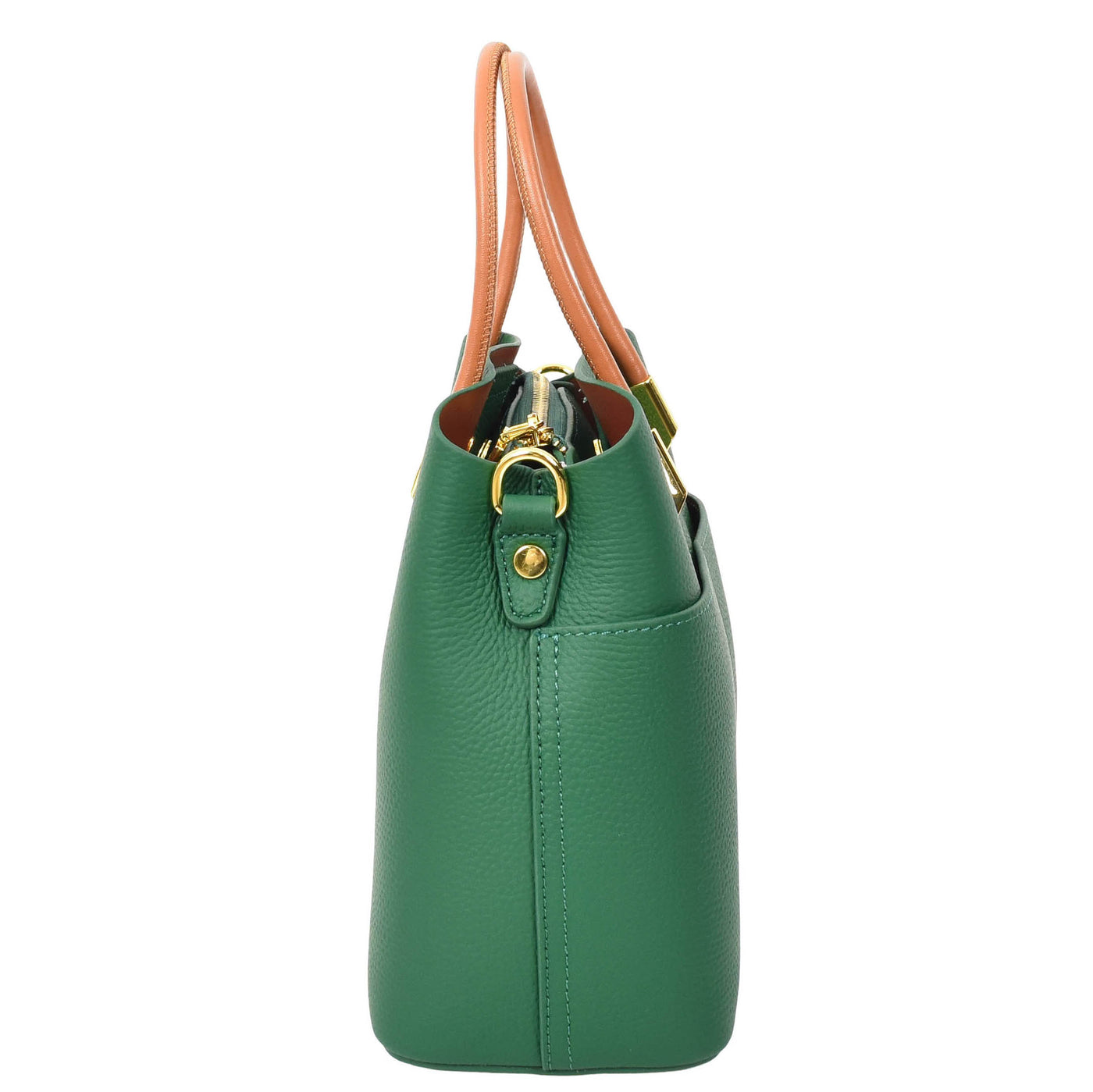 Women's Leather Top Handle Bag Ella Green (Min Order From 10Pcs)