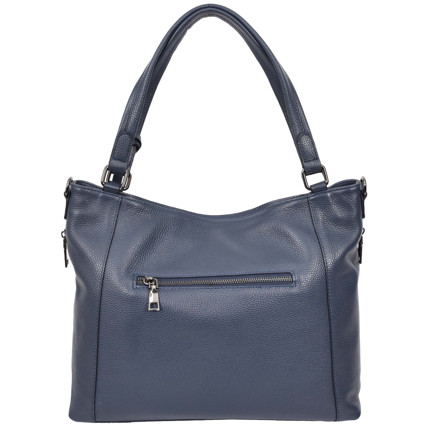 Women's Leather Tote Shoulder Handbag Evelyn Blue  ( Min Order From 10/Pcs )