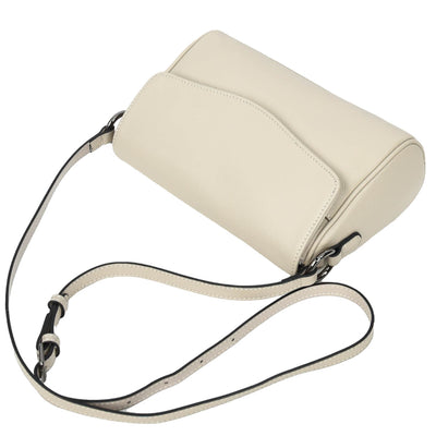 Womens Real Leather Cross Body Bag Small Organiser Classic Style Colette Beige (Min Order From 10Pcs)