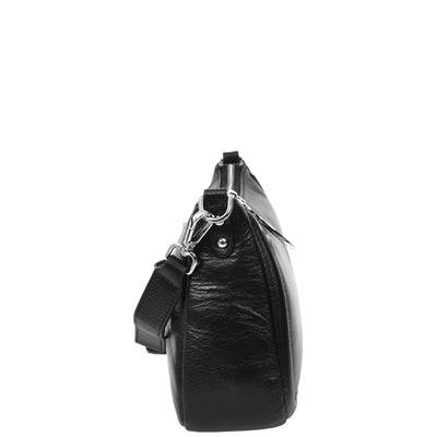 Women's Leather 2-in-1 Cross Body Handbag Aurora Black ( Min Order From 10/Pcs )