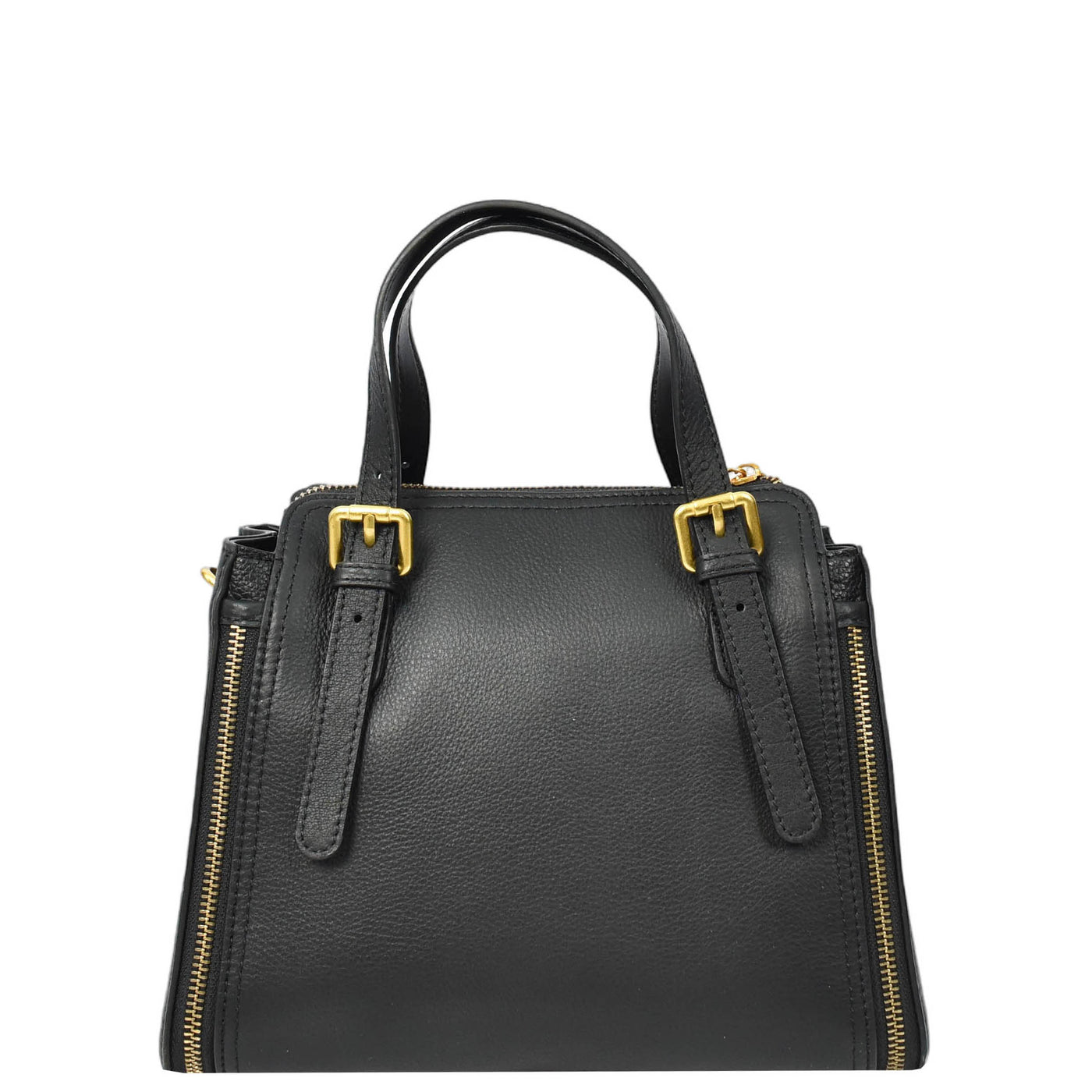 Womens Real Leather Handbag Small Size Top-Handle Style Juniper Black (Min Order From 10Pcs)
