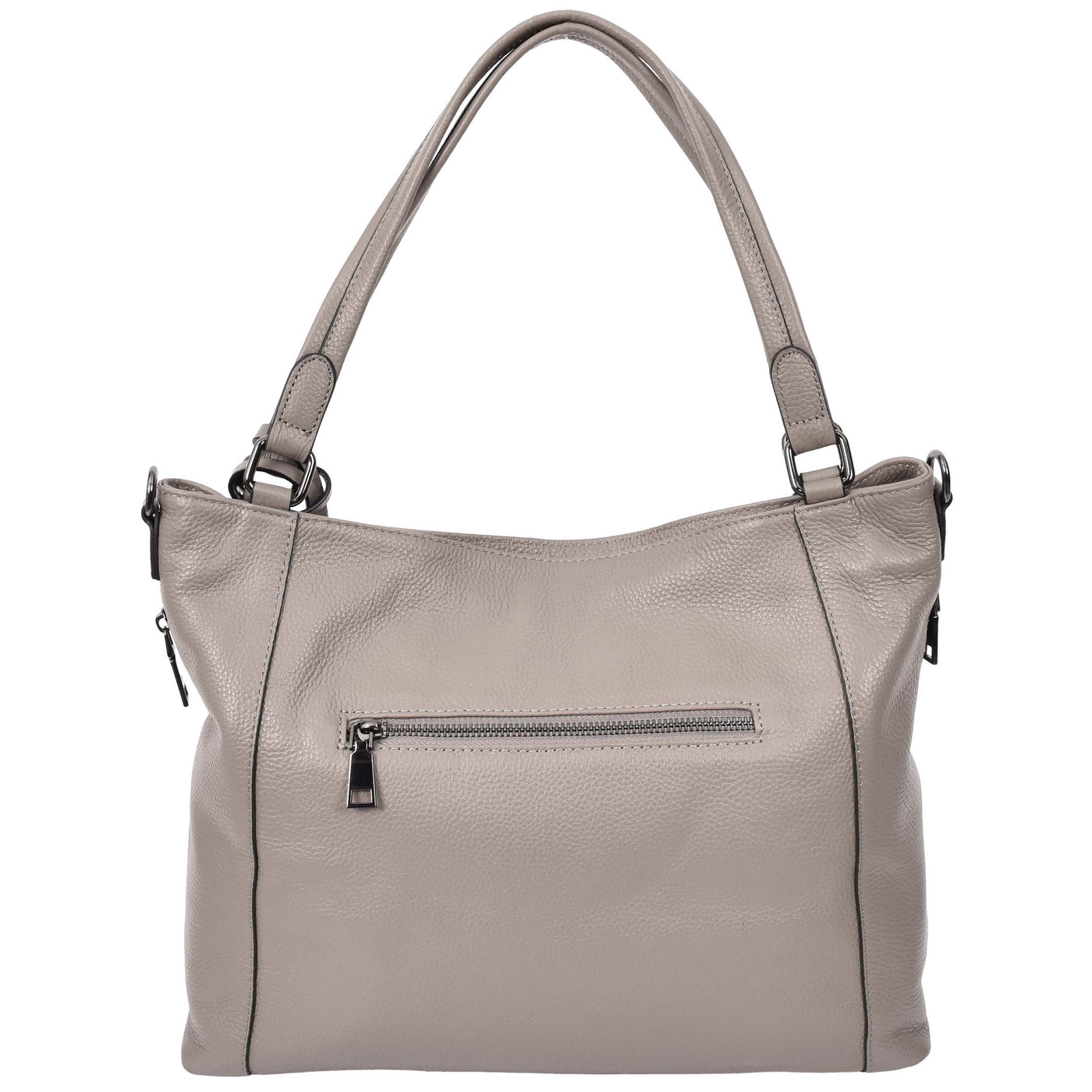 Women's Leather Tote Shoulder Handbag Evelyn Grey ( Min Order From 10/Pcs )