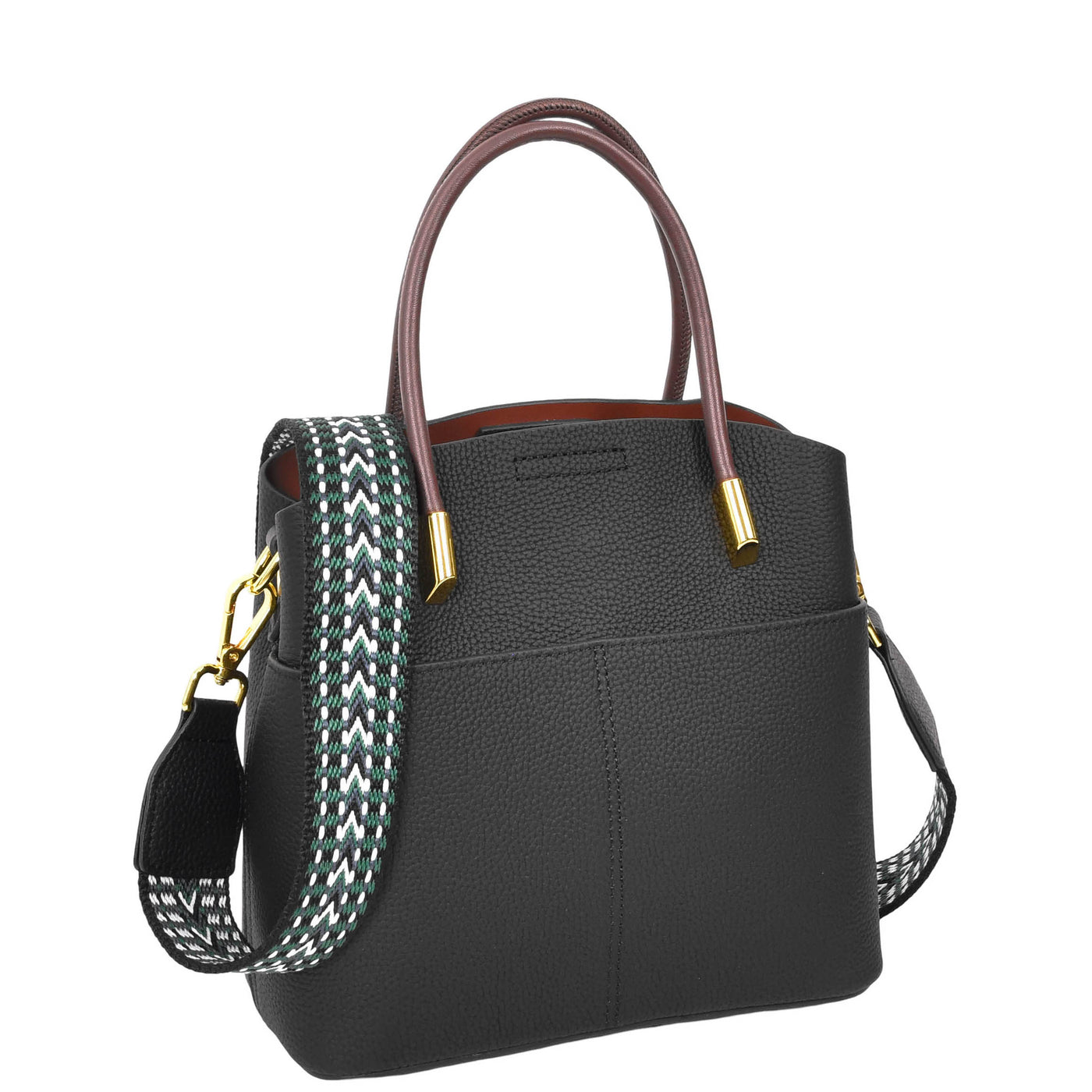 Women's Leather Top Handle Bag Ella Black (Min Order From 10Pcs)