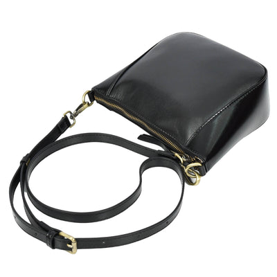 Women's Real Leather Cross Body Bag Small Size Sling Pouch Catherine Black (Min Order From 10Pcs)