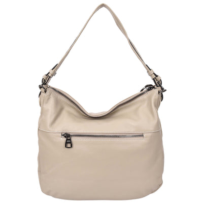 Women's Real Leather Hobo Style Handbag Diana Taupe ( Min Order From 10/Pcs )