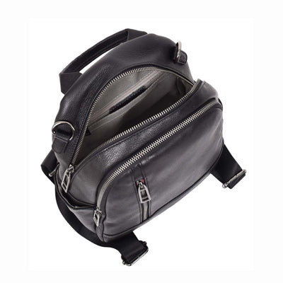 Women's Real Leather Casual Backpack Victoria Black ( Min Order From 10/Pcs )