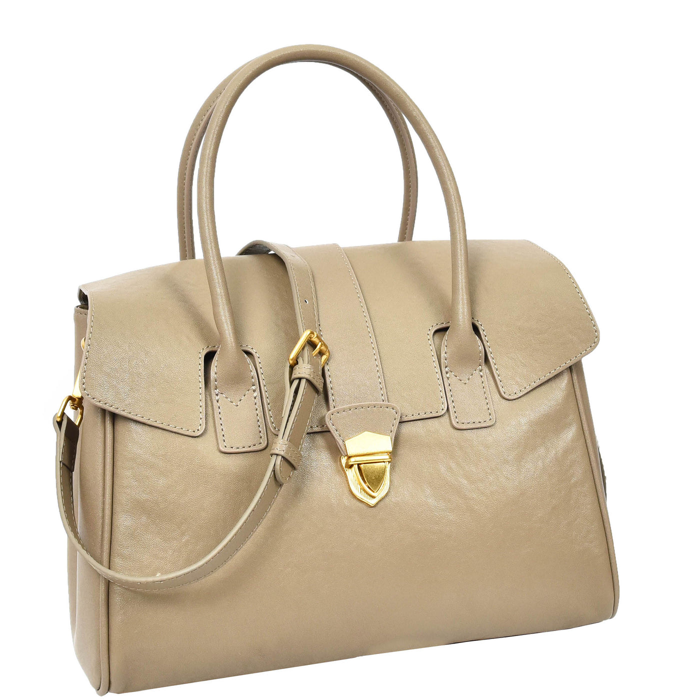 Women's Real Leather Shoulder Bag Large Size Classic Style Tacoma Grey (Min Order From 10Pcs)