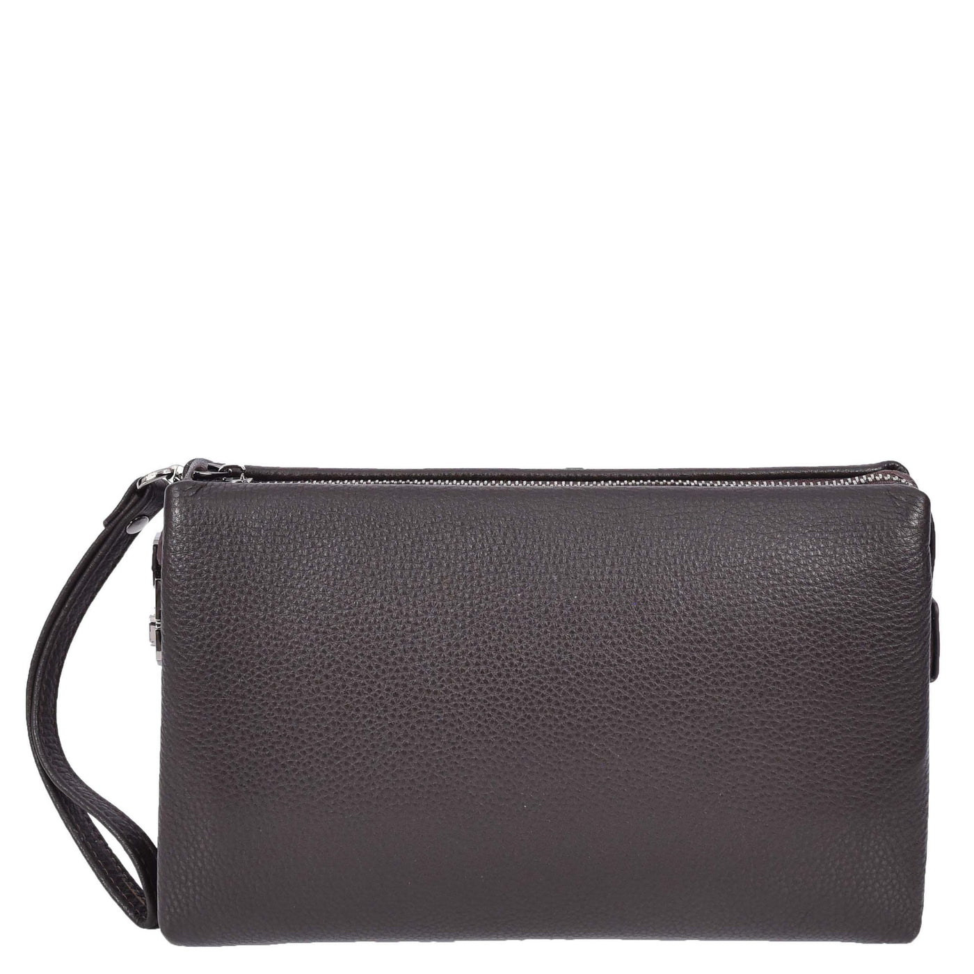 Real Leather Lockable Wrist Bag Thames Brown ( Min Order From 10/Pcs )