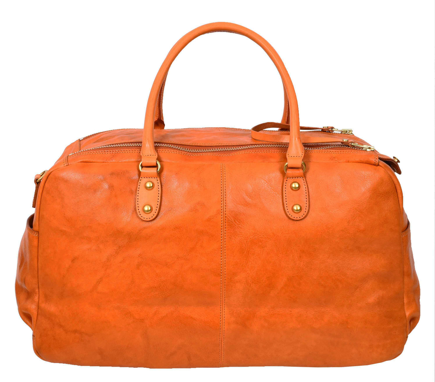 Genuine Leather Large Size Holdall Travel Duffle Bag HOL716 TAN (Min Order From 10Pcs)