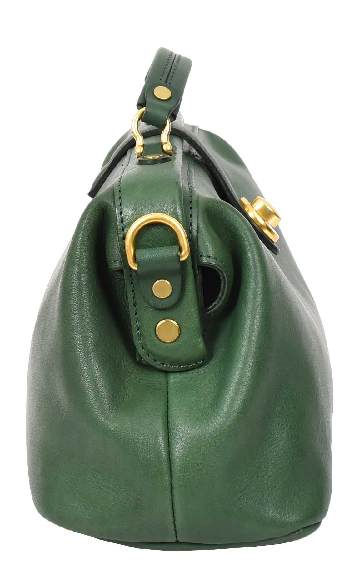 Women's Real Leather Bag Doctor Handbag HOL848 Green (Min Order From 10/Pcs)