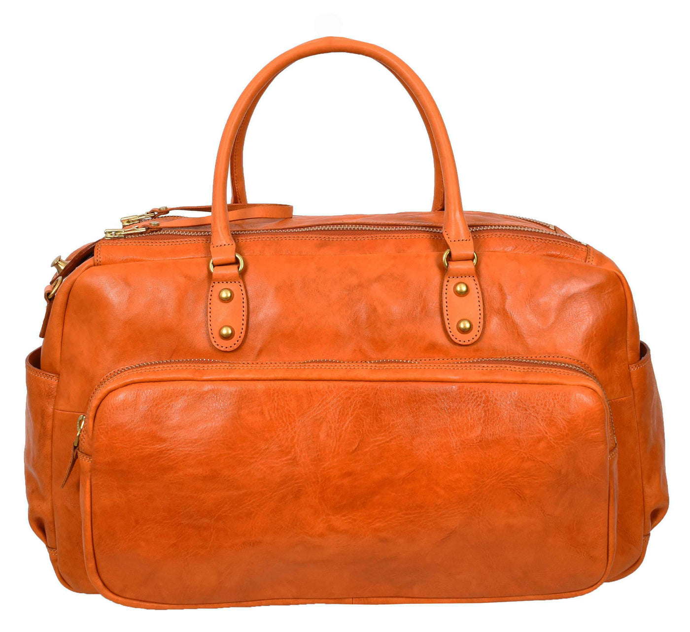 Genuine Leather Large Size Holdall Travel Duffle Bag HOL716 TAN (Min Order From 10Pcs)