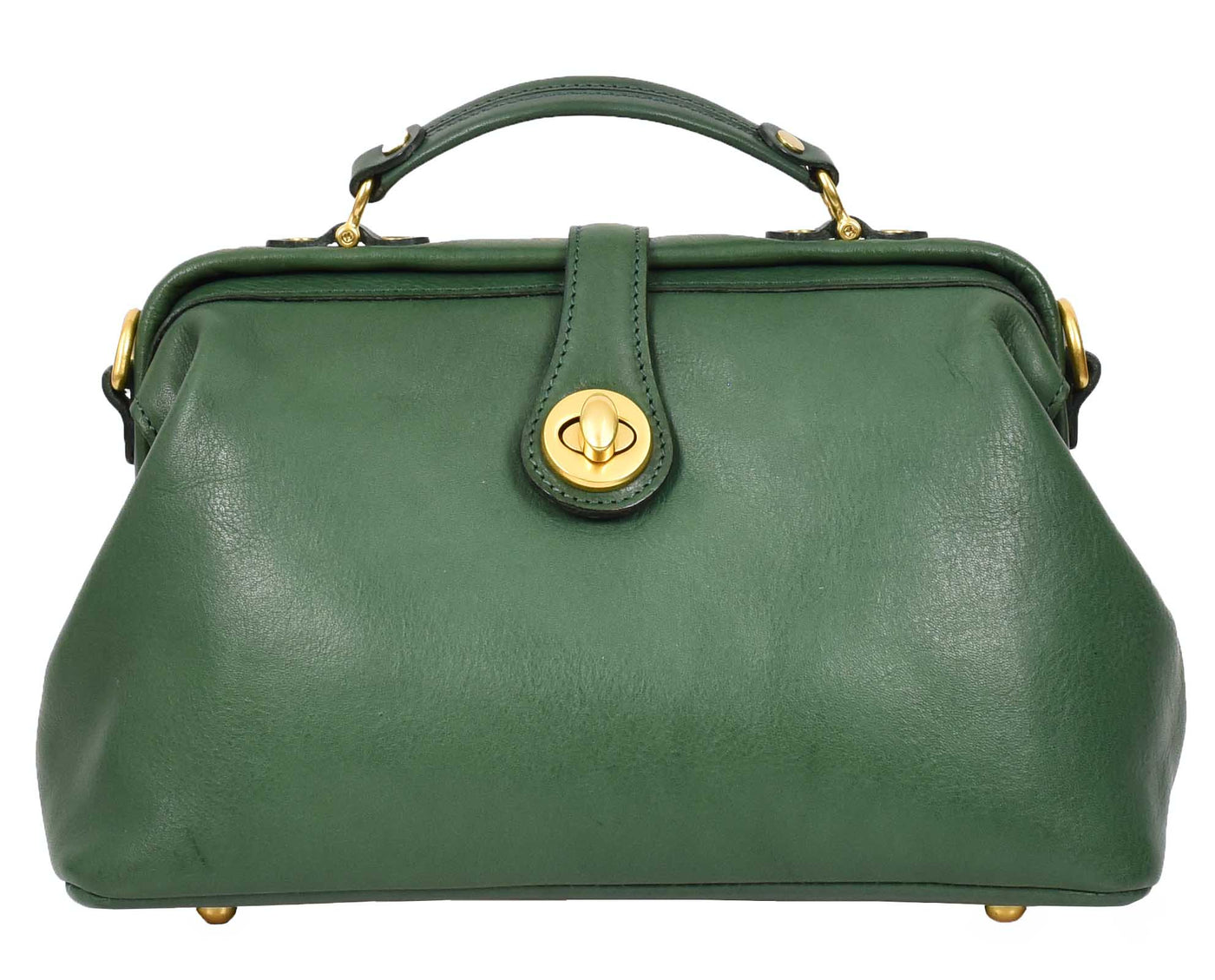 Women's Real Leather Bag Doctor Handbag HOL848 Green (Min Order From 10/Pcs)
