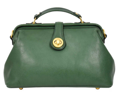 Women's Real Leather Bag Doctor Handbag HOL848 Green (Min Order From 10/Pcs)