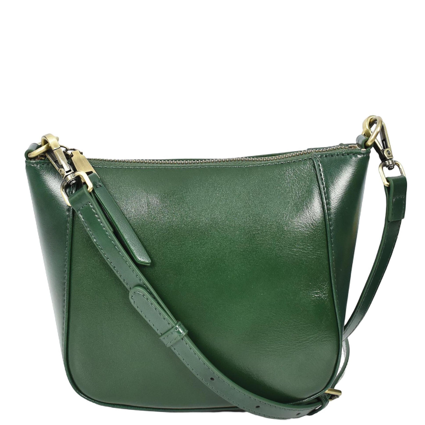 Women's Real Leather Cross Body Bag Small Size Sling Pouch Catherine GREEN (Min Order From 10Pcs)