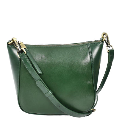 Women's Real Leather Cross Body Bag Small Size Sling Pouch Catherine GREEN (Min Order From 10Pcs)