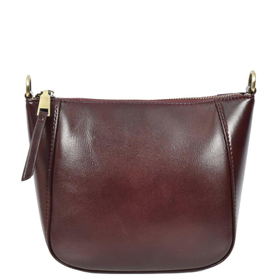 Women's Real Leather Cross Body Bag Small Size Sling Pouch Catherine BURGUNDY (Min Order From 10Pcs)
