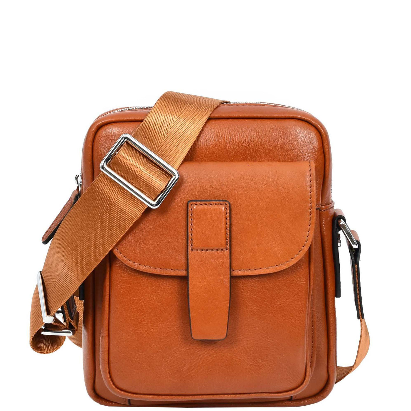 Mens Real Leather Cross Body Bag Small Size Travel Pouch Malmo Tan (Min Order From 10Pcs)
