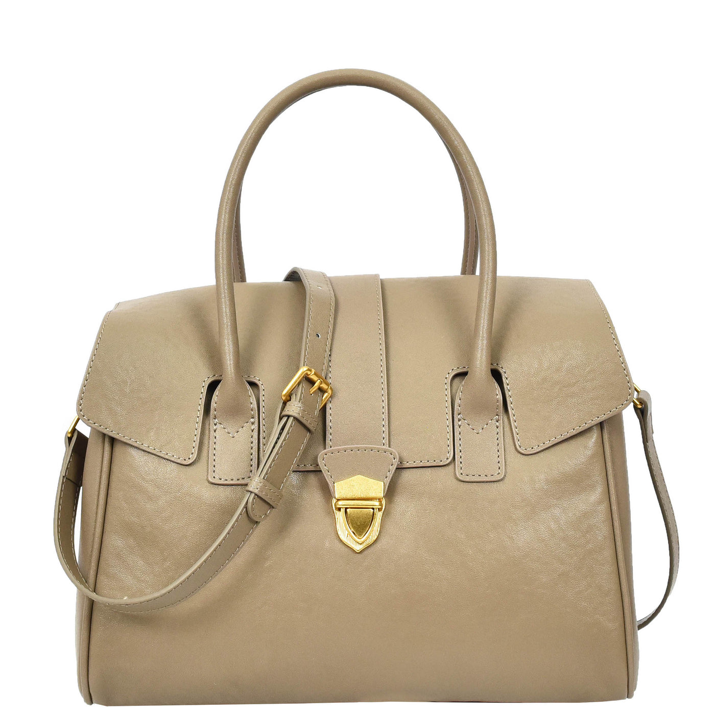 Women's Real Leather Shoulder Bag Large Size Classic Style Tacoma Grey (Min Order From 10Pcs)