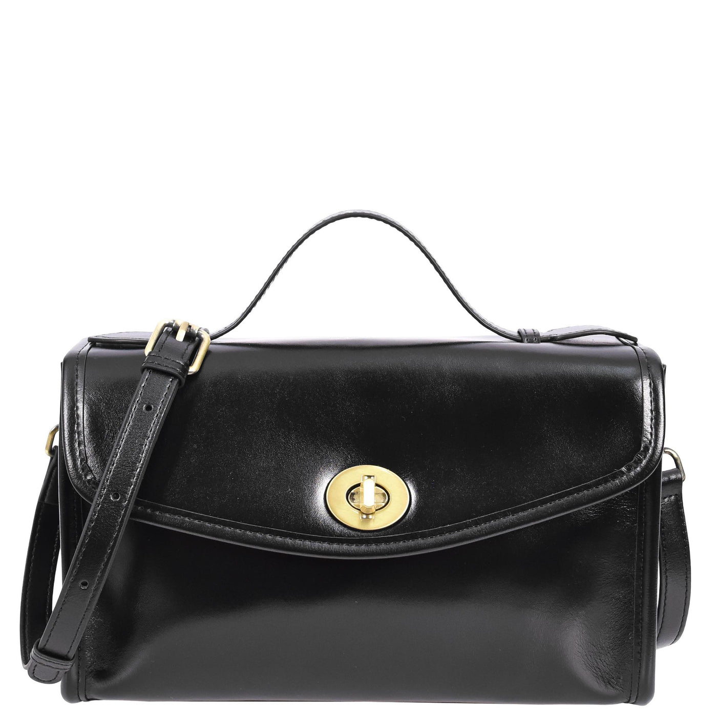 Women's Real Leather Handbag Small Cross Body Shoulder Bag Havana Black ( Min Order From 10/Pcs )