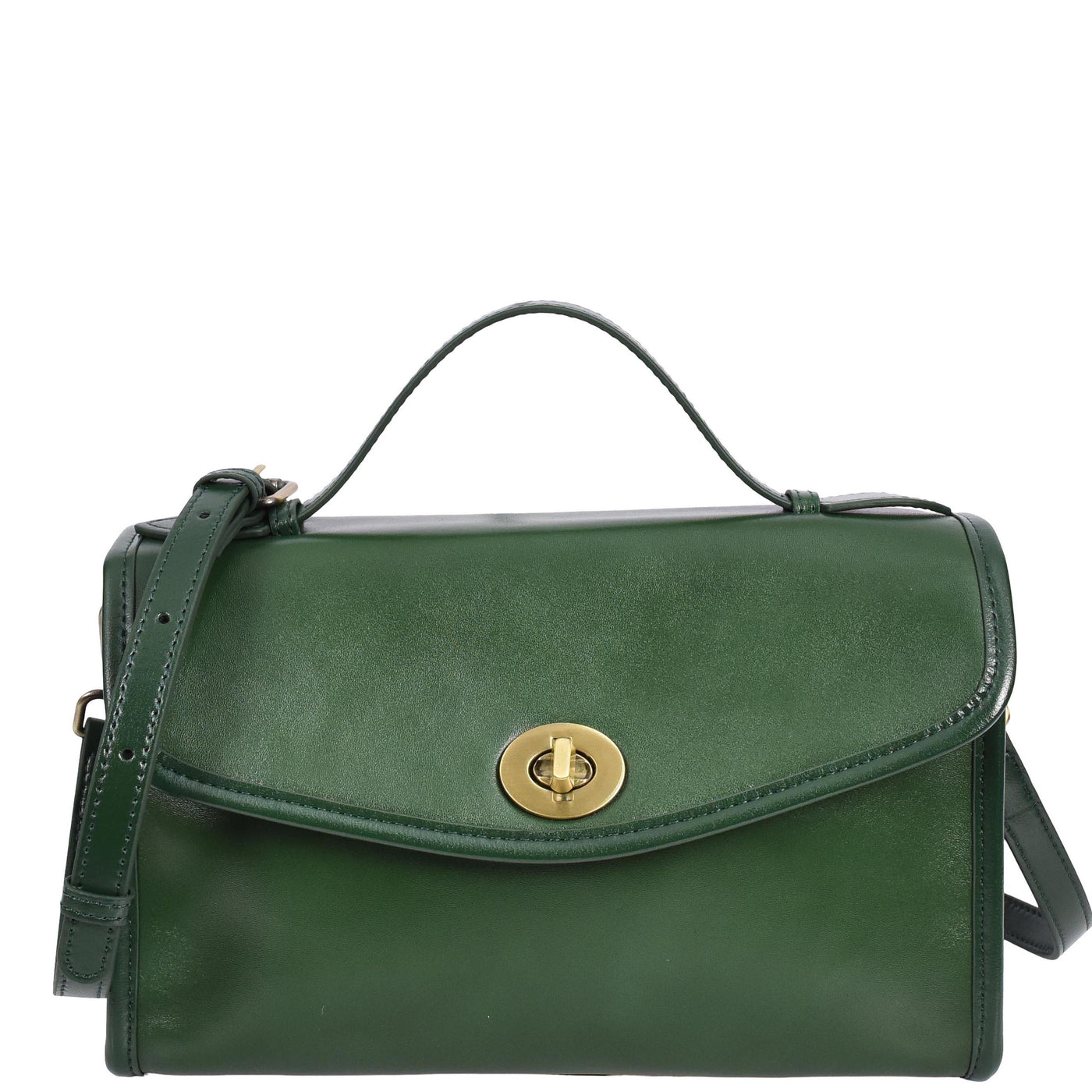 Women's Real Leather Handbag Small Cross Body Shoulder Bag Havana Green ( Min Order From 10/Pcs )