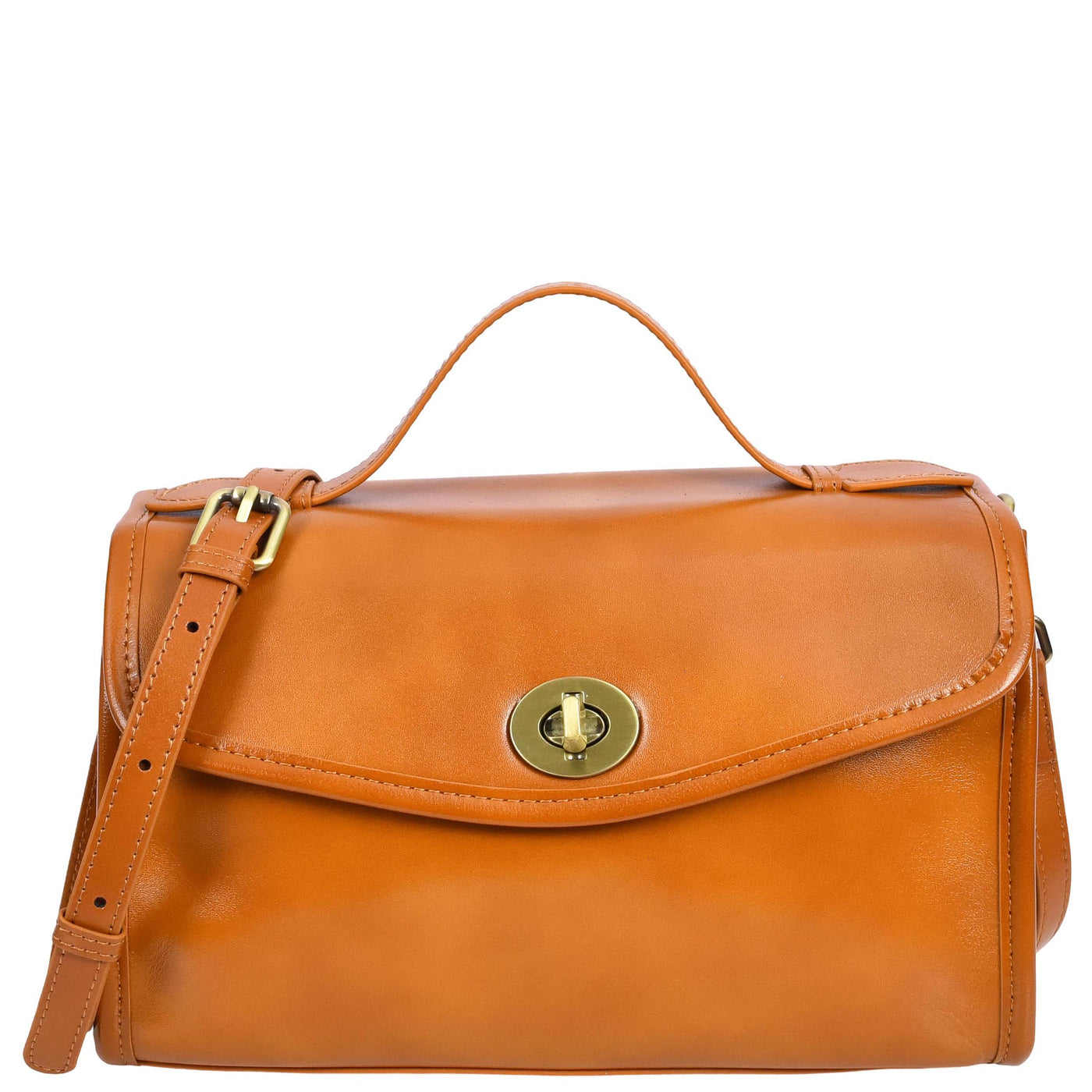 Women's Real Leather Handbag Small Cross Body Shoulder Bag Havana Tan  ( Min Order From 10/Pcs )