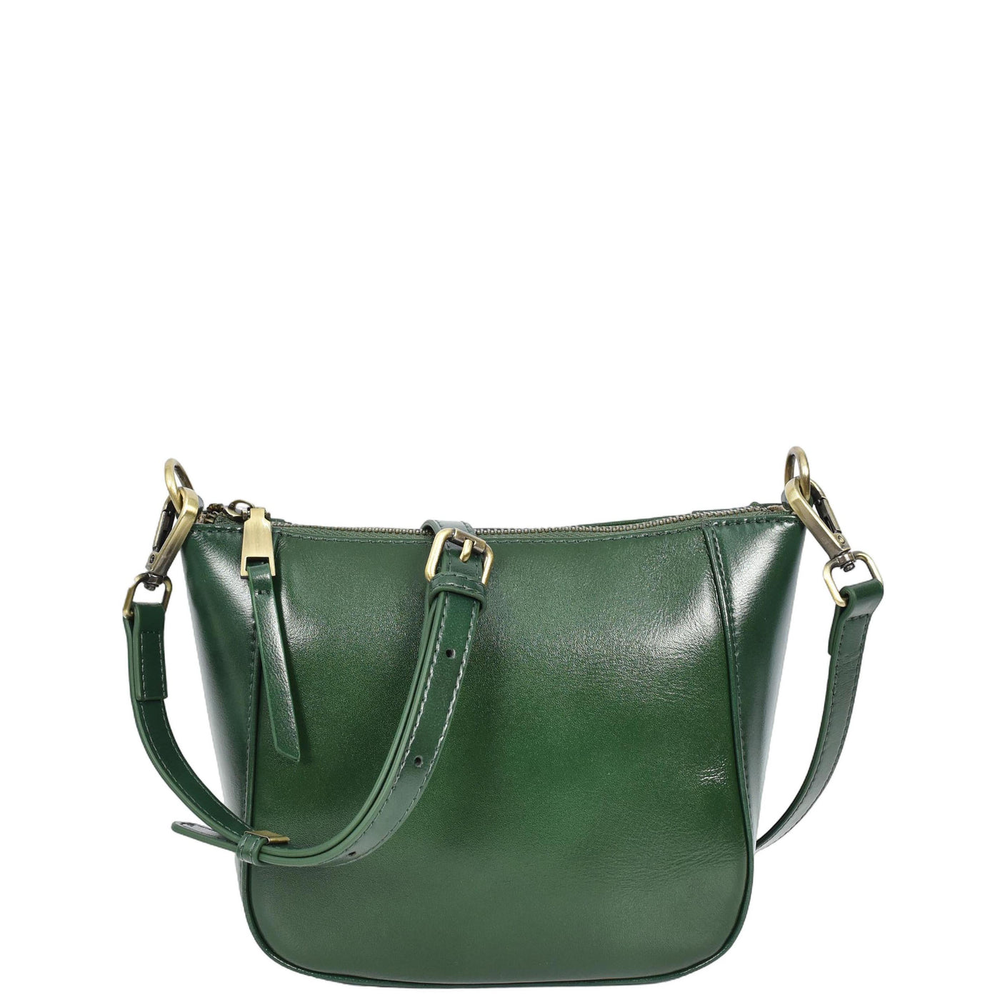Women's Real Leather Cross Body Bag Small Size Sling Pouch Catherine GREEN (Min Order From 10Pcs)