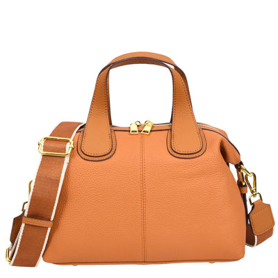 Women's Real Leather Handbag Small Cross Body Shoulder Bag Dahlia Tan ( Min Order From 10/Pcs )