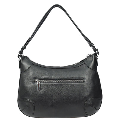 Womens Real Leather Shoulder Bag Classic Cross Body Design Josephine Black (Min Order From 10Pcs)