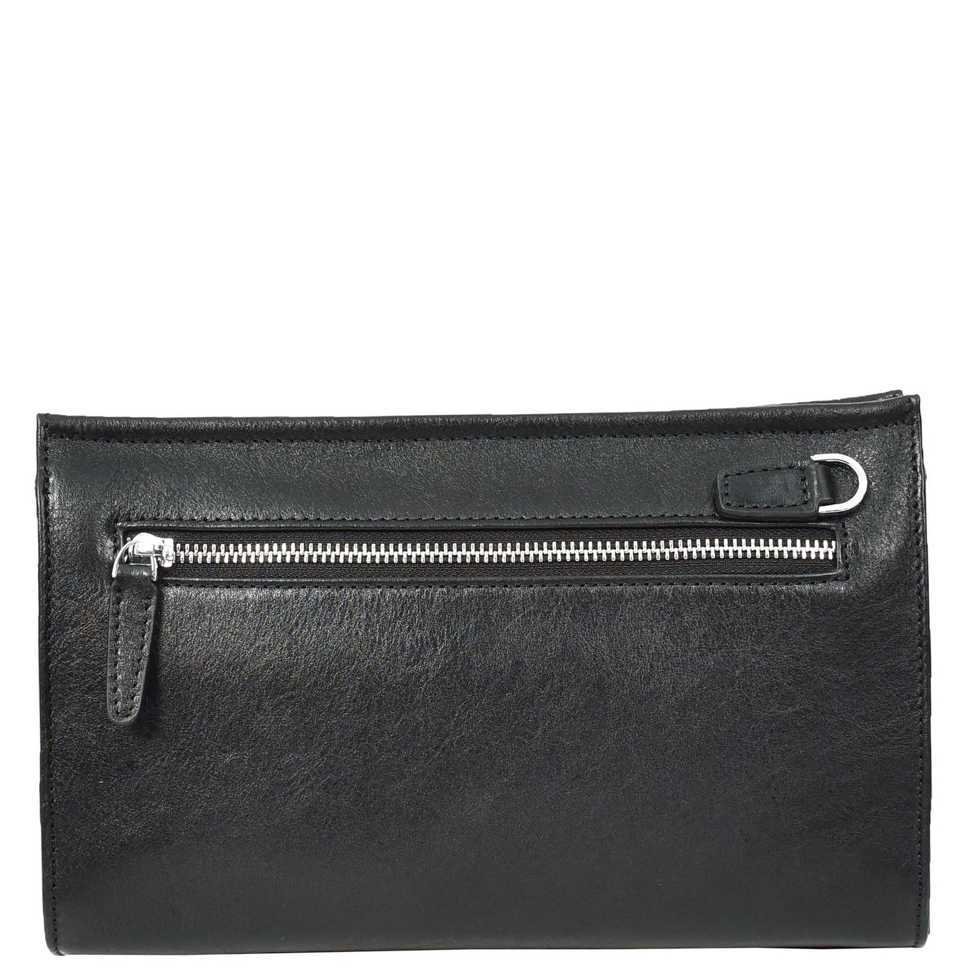 Mens Real Leather Wrist Bag Organiser Cross Body Style Suva Black (Min Order From 10Pcs)