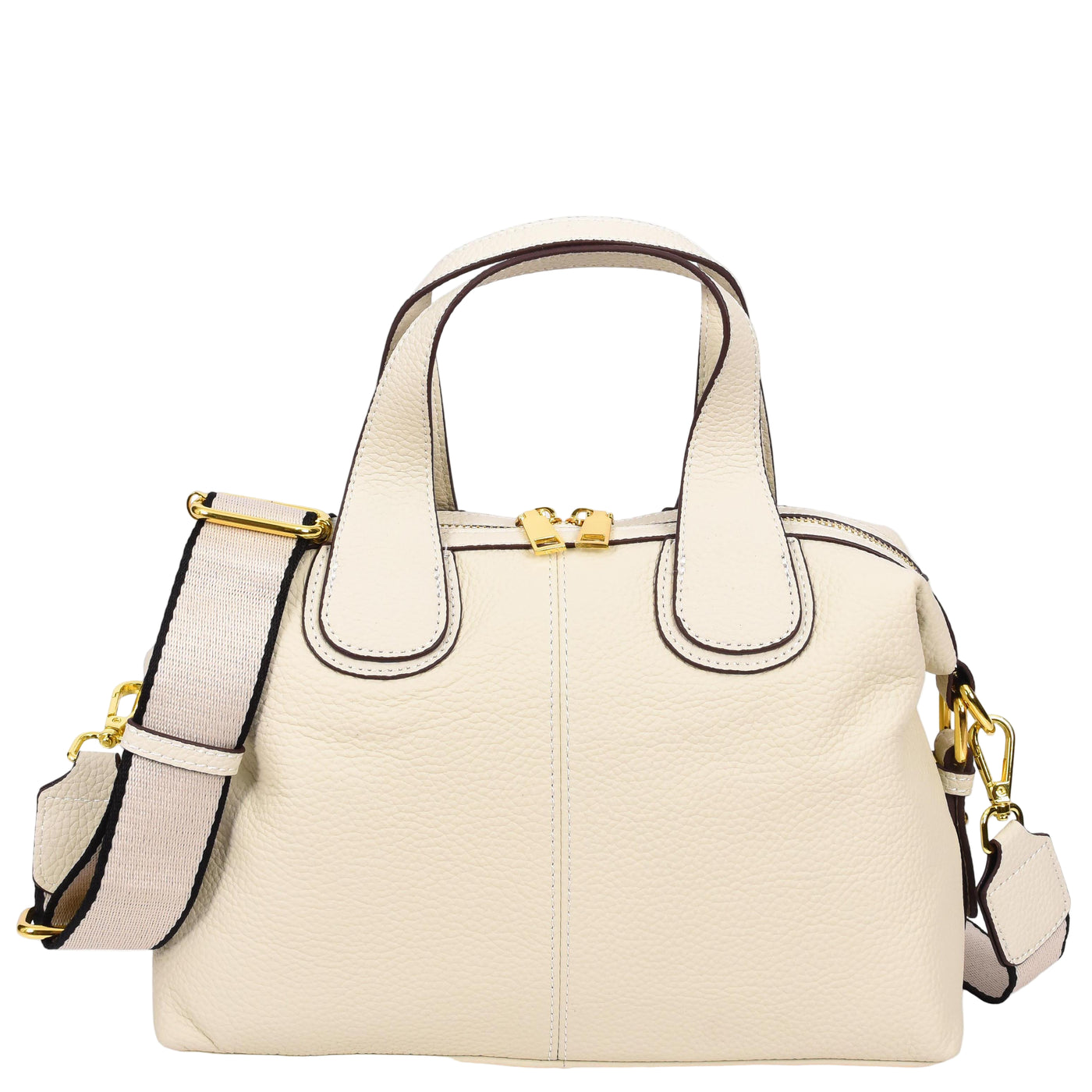 Women's Real Leather Handbag Small Cross Body Shoulder Bag Dahlia Off  White ( Min Order From 10/Pcs )