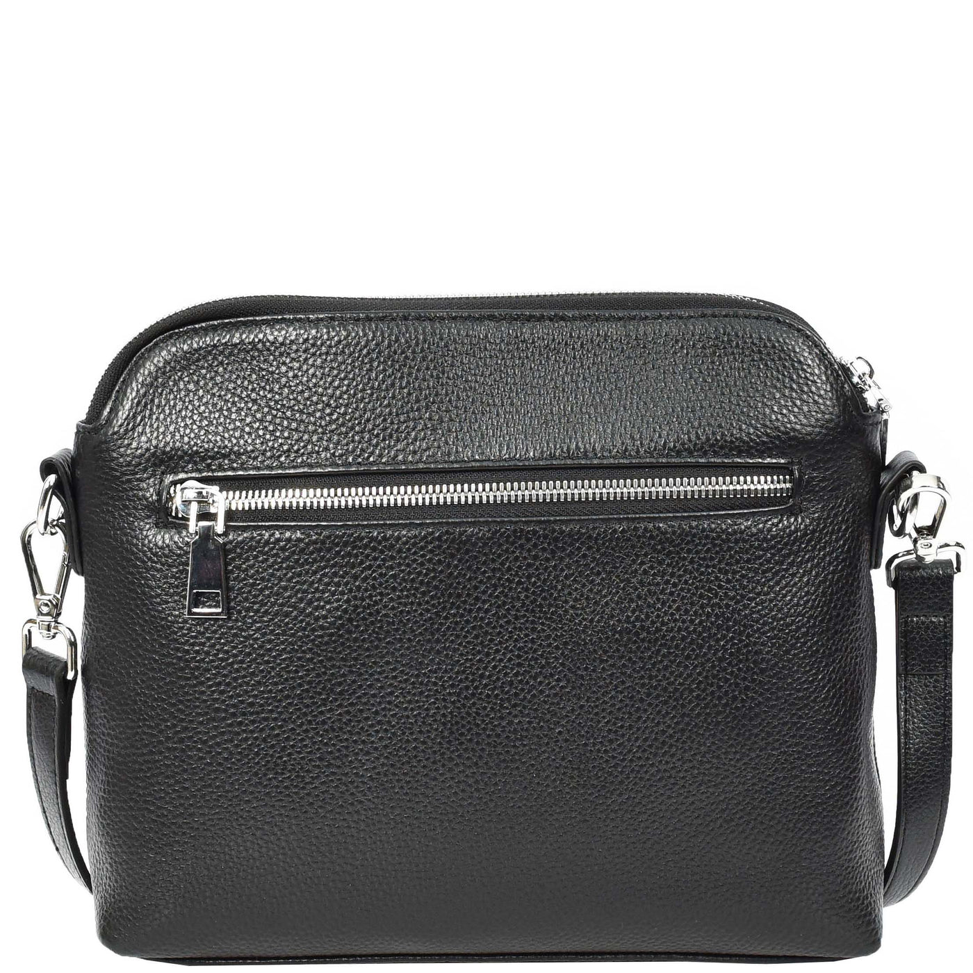 Womens Real Leather Cross Body Bag Classic Sling Style Skye Black (Min Order From 10Pcs)