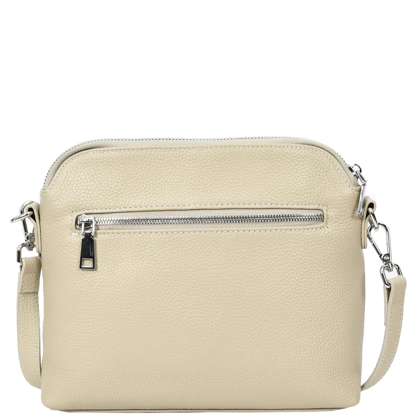 Womens Real Leather Cross Body Bag Classic Sling Style Skye Beige (Min Order From 10Pcs)