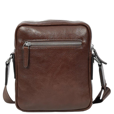 Mens Real Leather Cross Body Bag Small Size Travel Pouch Malmo Brown (Min Order From 10Pcs)