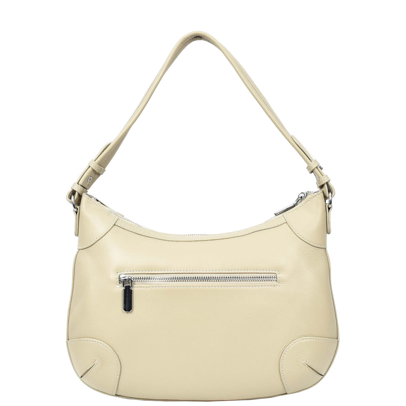 Womens Real Leather Shoulder Bag Classic Cross Body Design Josephine White (Min Order From 10Pcs)