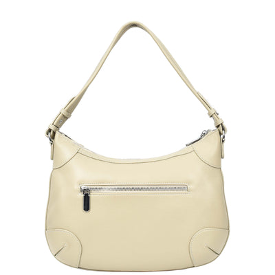 Womens Real Leather Shoulder Bag Classic Cross Body Design Josephine White (Min Order From 10Pcs)