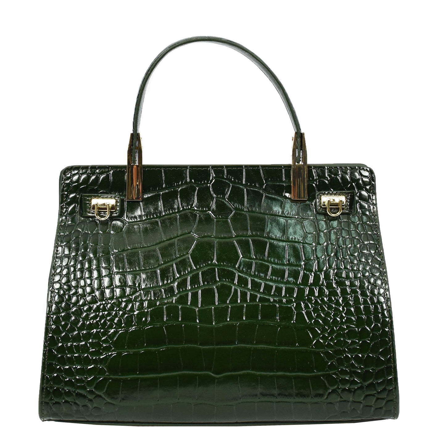 Women's Real Leather Handbag Small Organiser Top-Handle Handbag Camille Green ( Min Order From 10/Pcs )