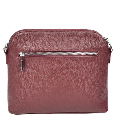 Womens Real Leather Cross Body Bag Classic Sling Style Skye Brown (Min Order From 10Pcs)