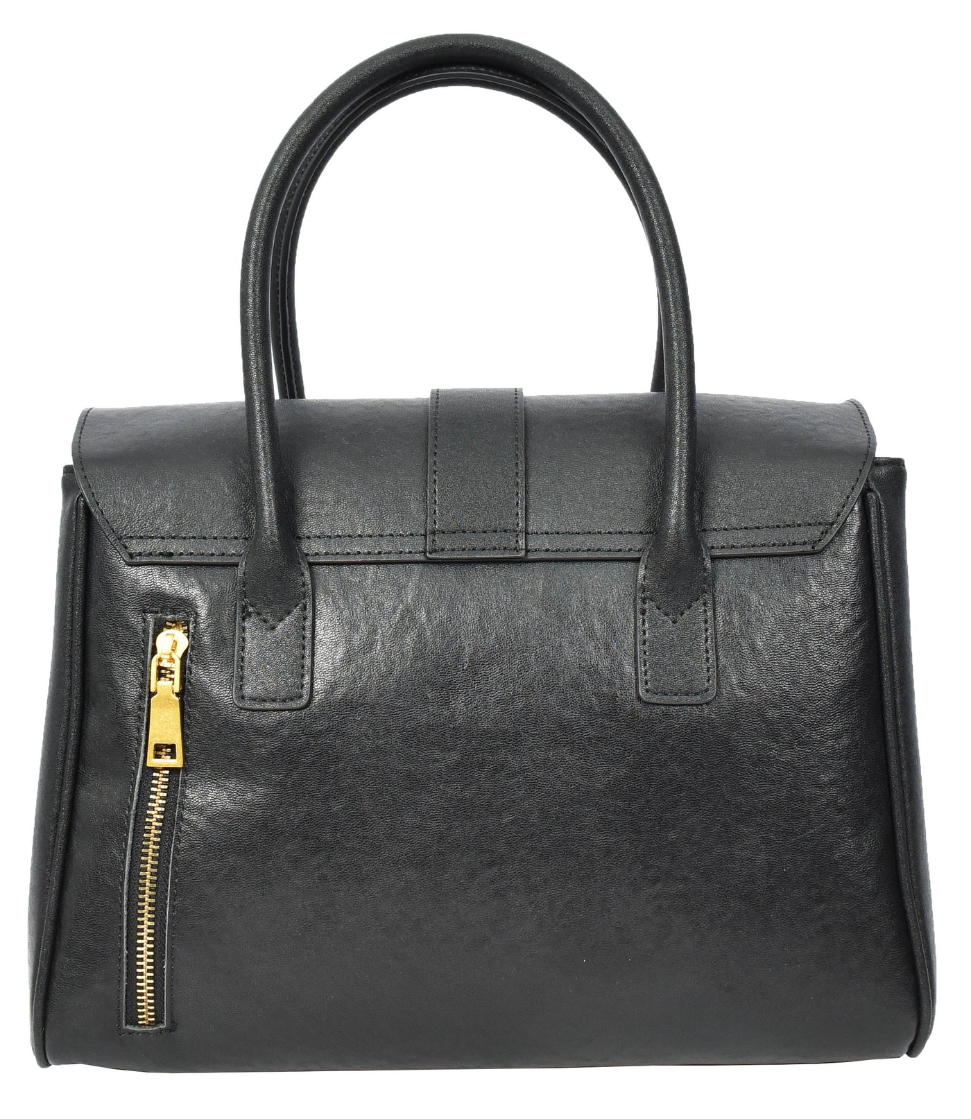 Women's Real Leather Shoulder Bag Large Size Classic Style Tacoma Black (Min Order From 10Pcs)