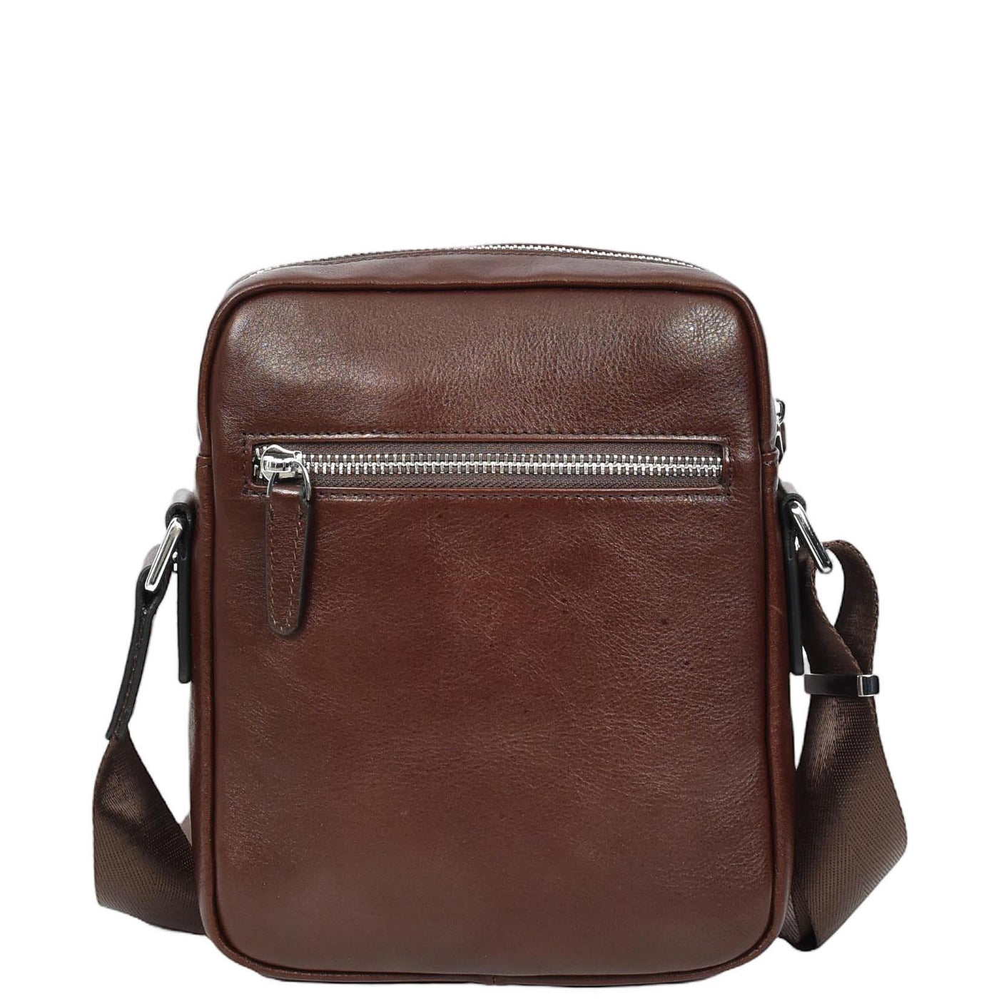 Mens Real Leather Cross Body Bag Small Size Travel Pouch Hanoi Brown (Min Order From 10Pcs)