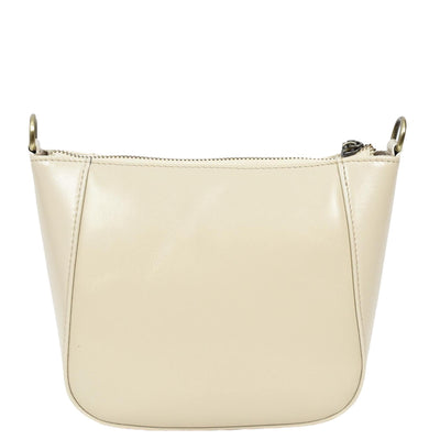 Women's Real Leather Cross Body Bag Small Size Sling Pouch Catherine Beige (Min Order From 10Pcs)