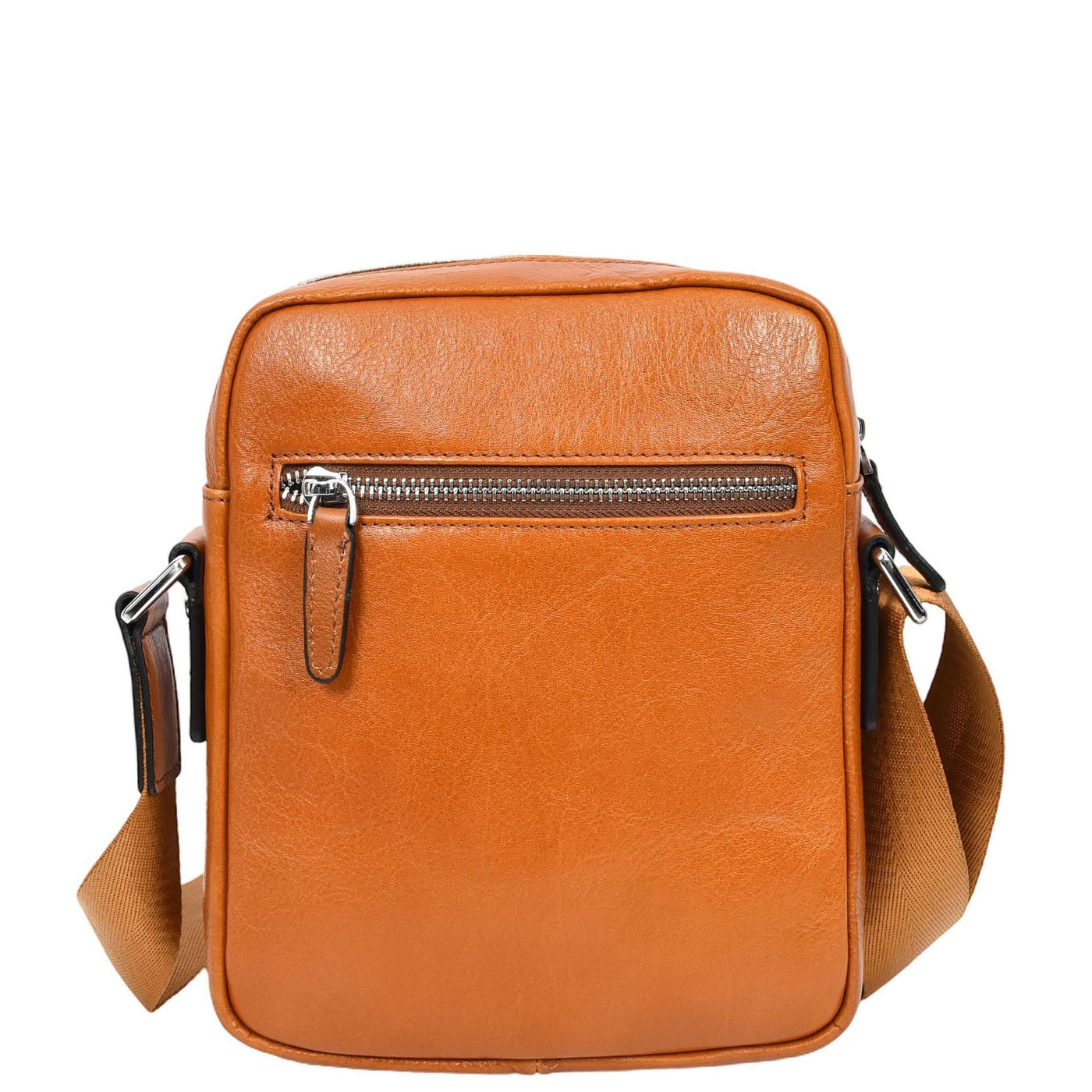 Mens Real Leather Cross Body Bag Small Size Travel Pouch Hanoi Tan (Min Order From 10Pcs)