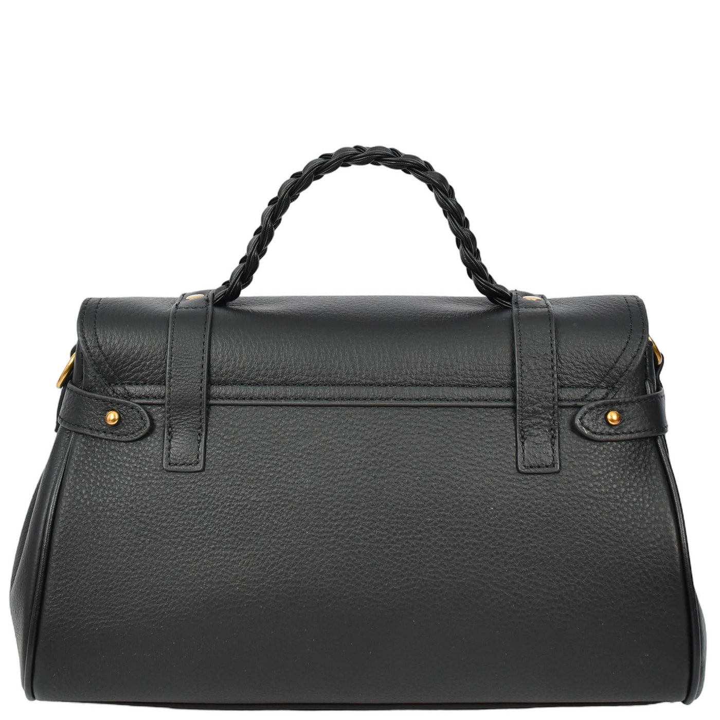 Womens Real Leather Handbag Classic Satchel Top-Handle Style Greta Black (Min Order From 10Pcs)