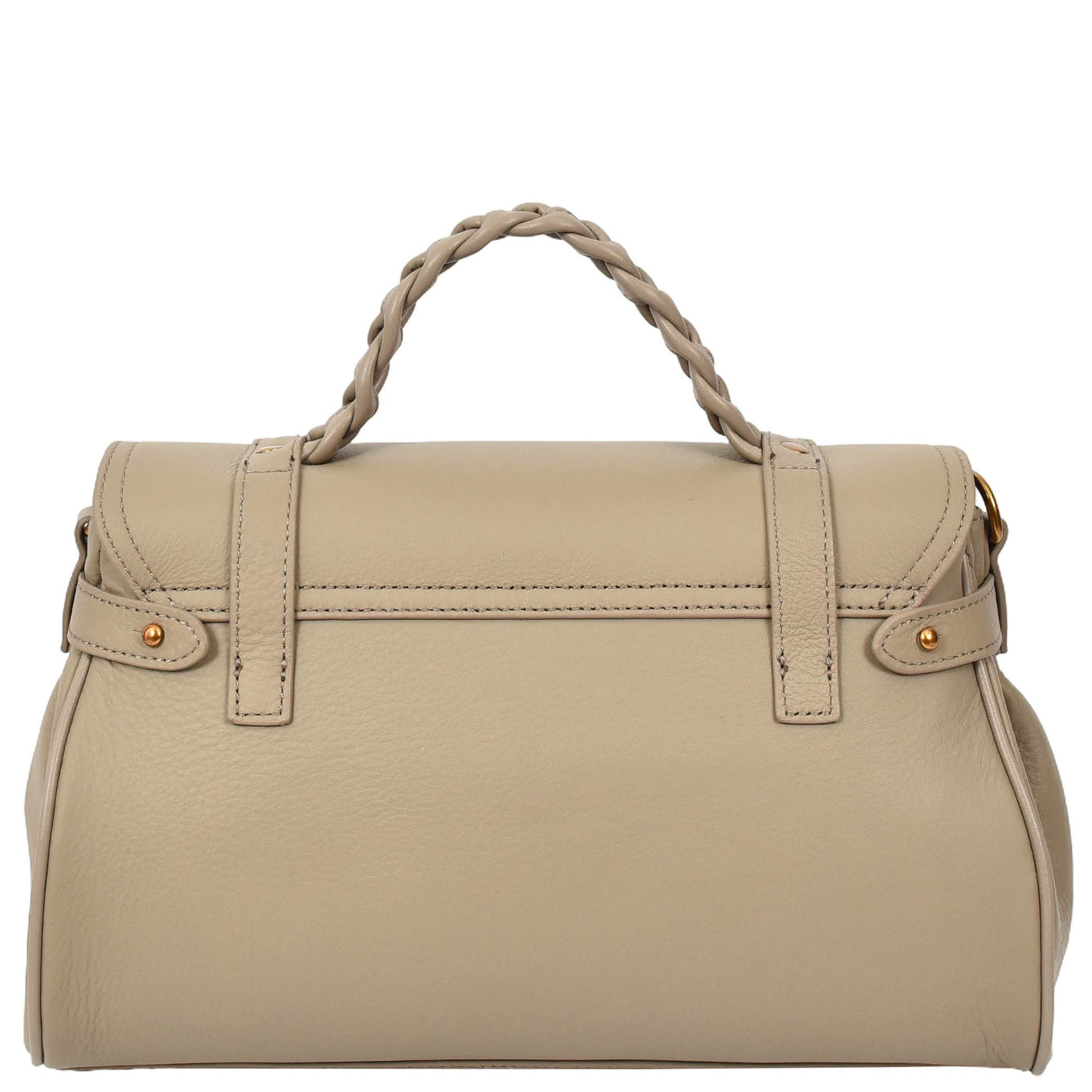 Womens Real Leather Handbag Classic Satchel Top-Handle Style Greta Gray (Min Order From 10Pcs)
