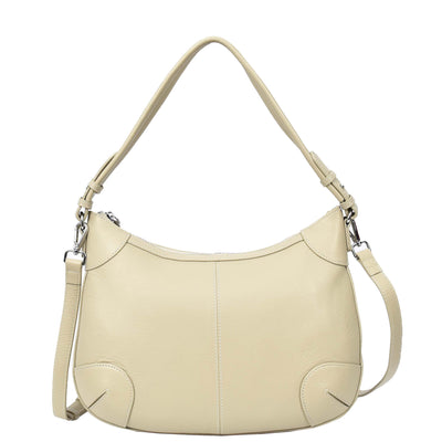Womens Real Leather Shoulder Bag Classic Cross Body Design Josephine White (Min Order From 10Pcs)
