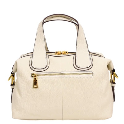 Women's Real Leather Handbag Small Cross Body Shoulder Bag Dahlia Off  White ( Min Order From 10/Pcs )